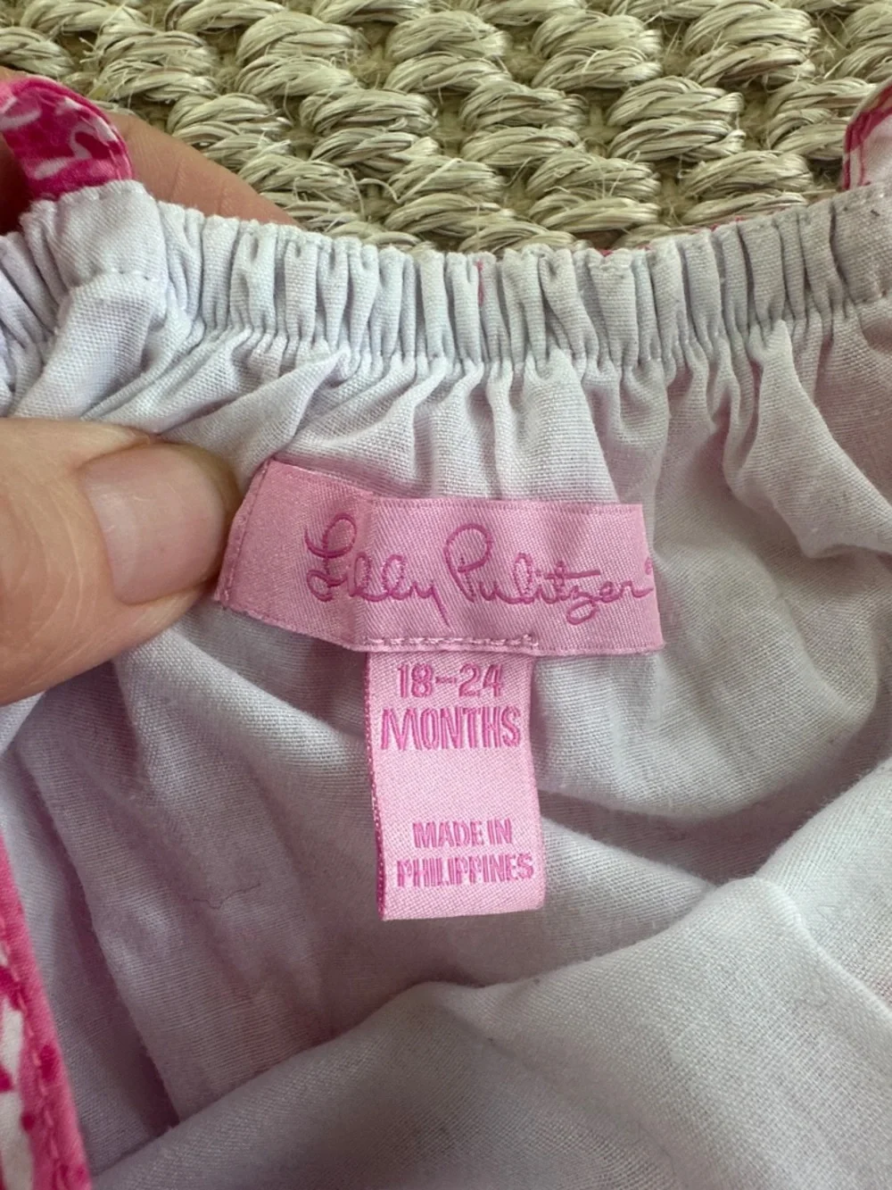Lily Pulitzer Baby Pink Floral Tank Dress & Bloomers Set